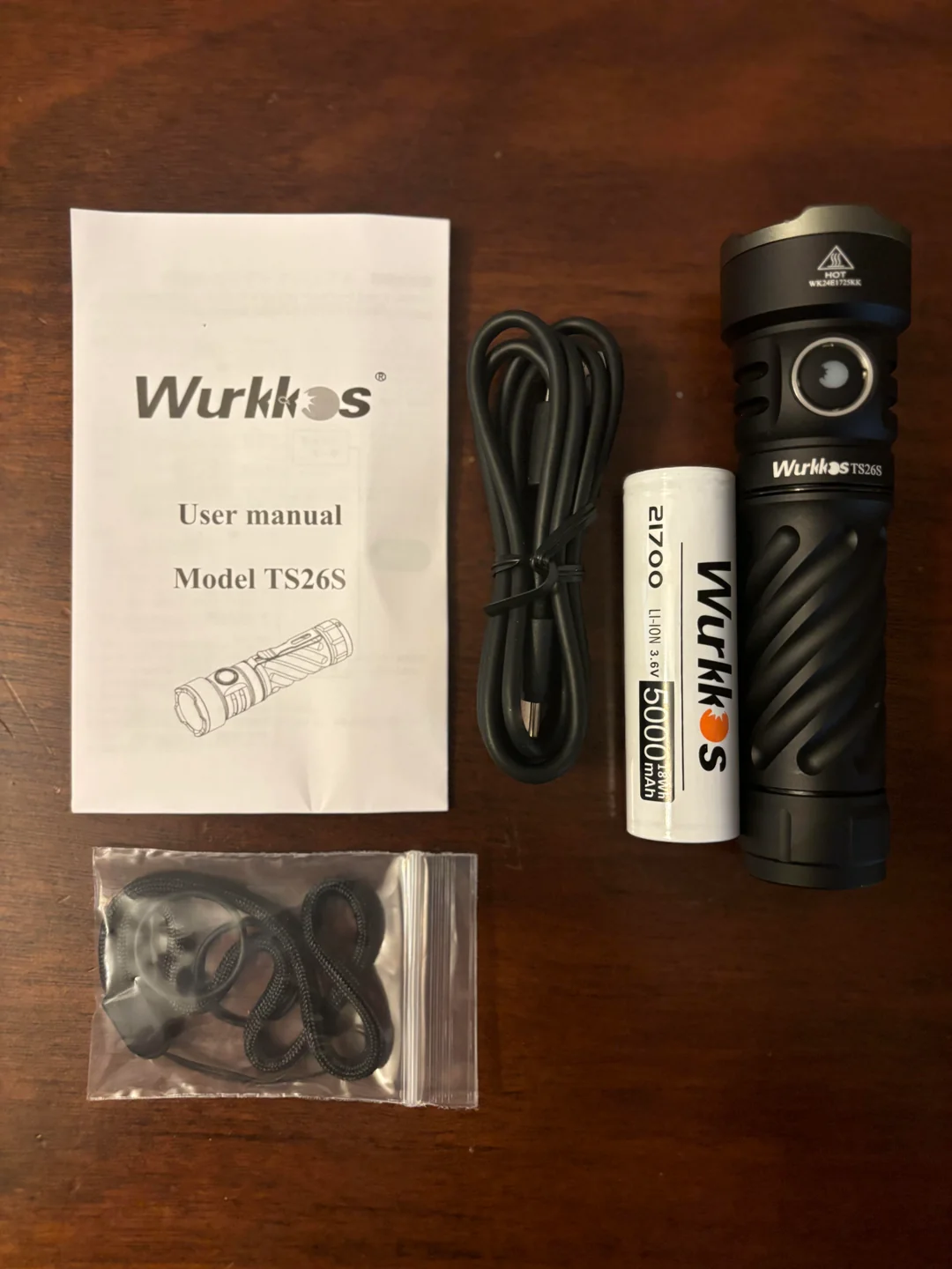 Latarka Wurkkos TS26S 3100lm + akumulator 5000mAh - 4x dioda Nichia 519A 95+ CRI, USB-C, funkcja powerbank (możliwe ~90zł)