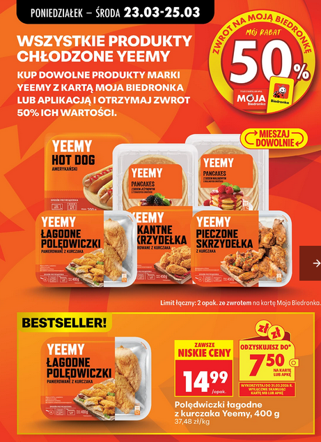 Wszystkie produkty chłodzone YEEMY (zwrot 50%)