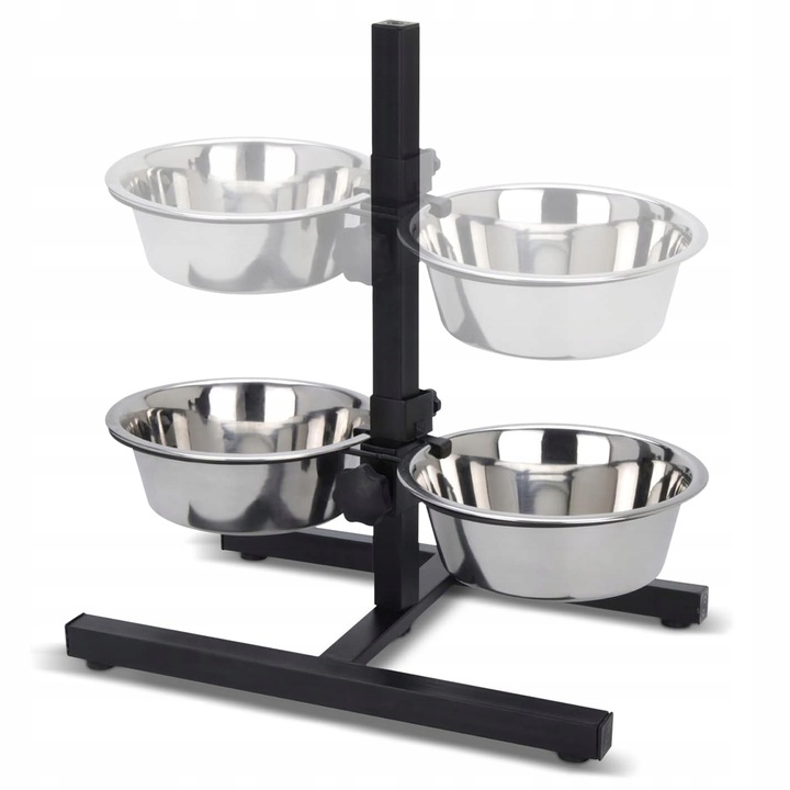 Zestaw misek dla PSA lub KOTA na wodę/karmę na stojaku