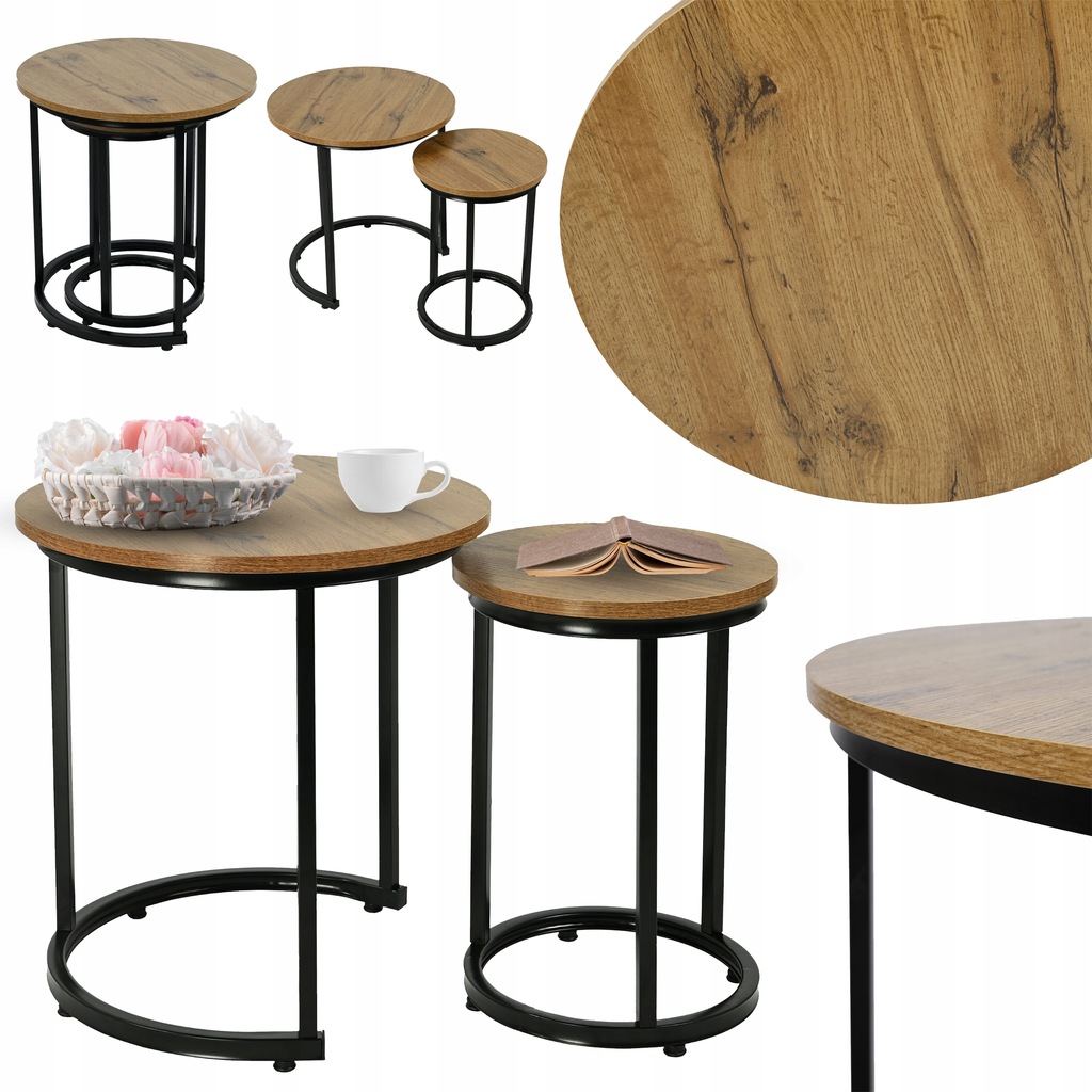 SK117D Stoliki kawowe 2szt DĄB