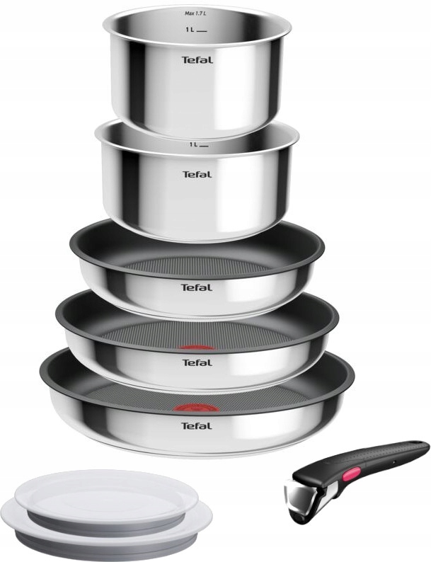 Zestaw garnków i patelni + pokrywki TEFAL Ingenio Cook Eat 8 el. indukcja
