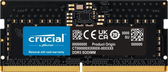 Pamięć RAM Crucial 16GB [1x16GB 4800MHz DDR5 CL40 SODIMM]