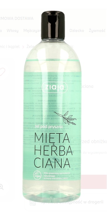 Ziaja Żel pod prysznic, Mięta Herbaciana 500ml