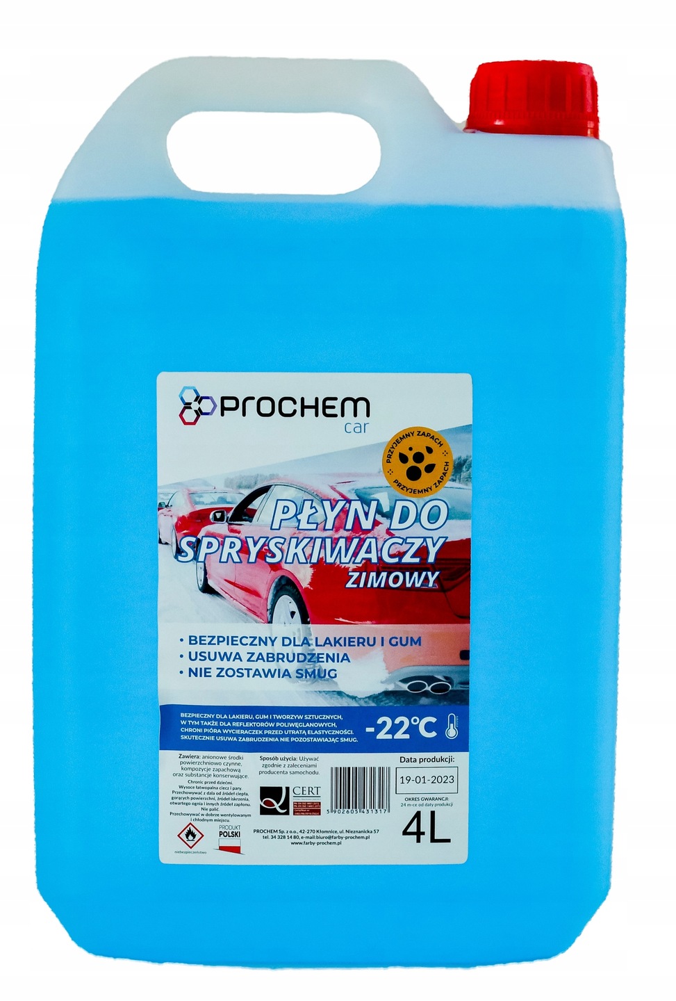 ZIMOWY Płyn do spryskiwaczy -22 °C 4L