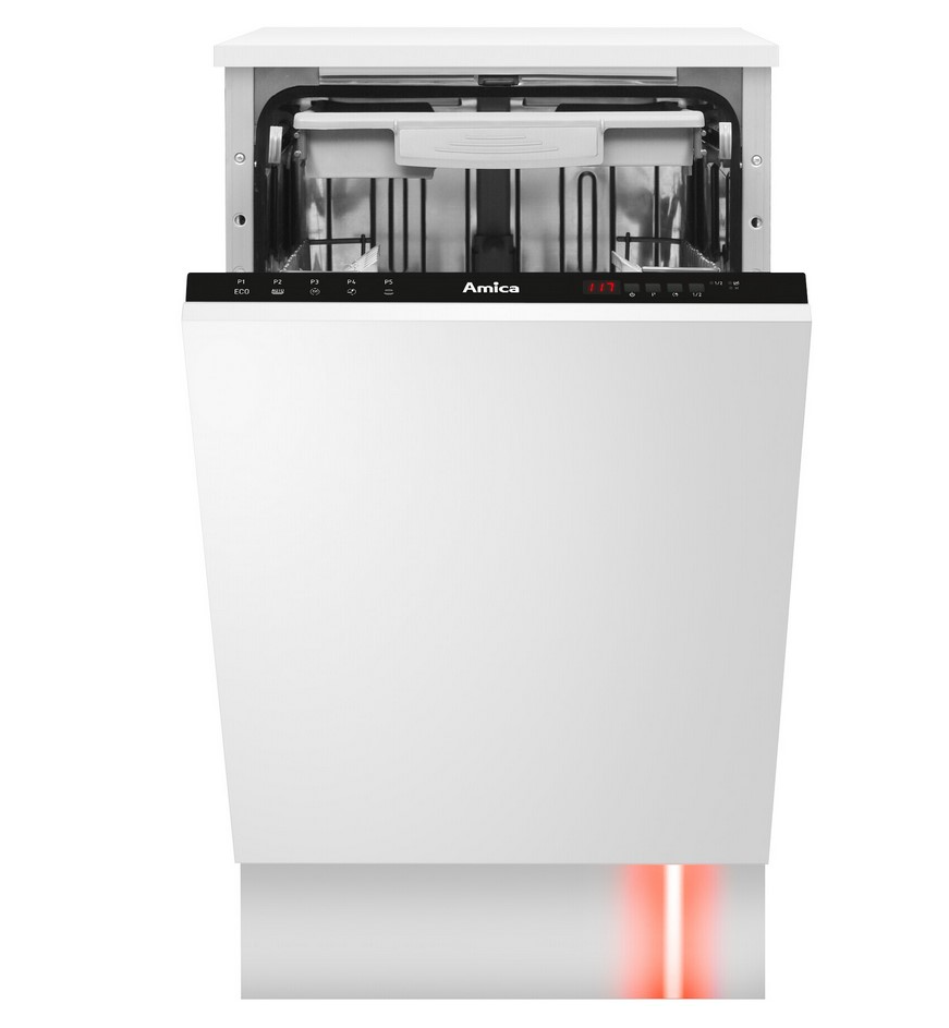Zmywarka do zabudowy Amica DIV 435ABZO Studio – 45 cm, 10 kpl, Trzeci kosz, Silnik Inwerterowy