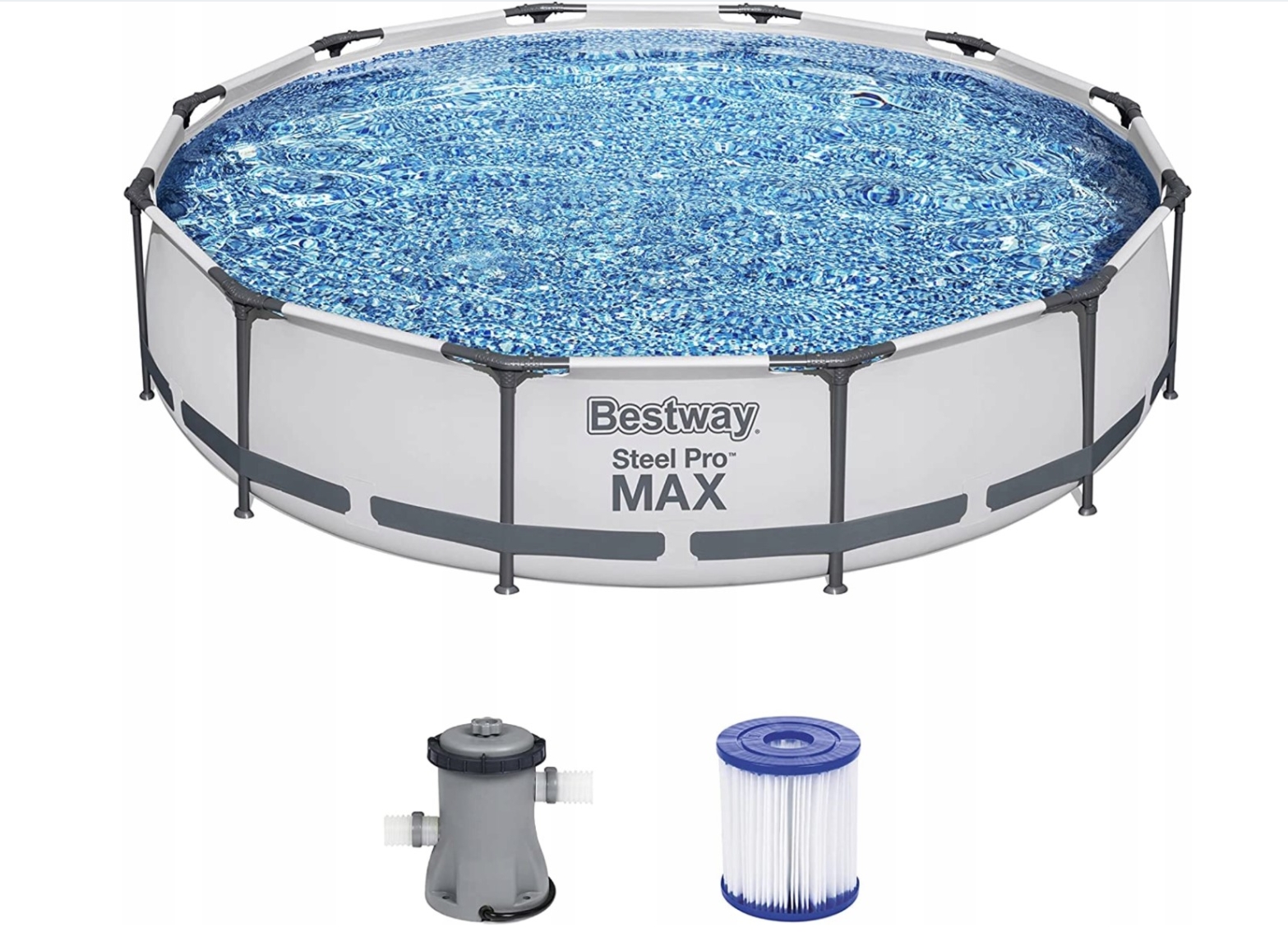 Basen stelażowy Bestway Steel Pro MAX 305x76cm + pompa