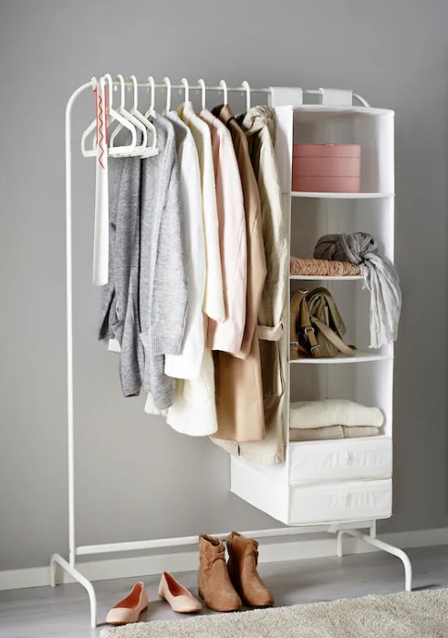 MULIG Wieszak na ubrania, biały, 99x152 cm