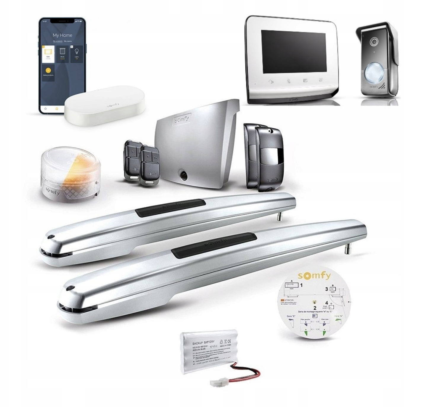 Napęd do bramy skrzydłowej + wideodomofon