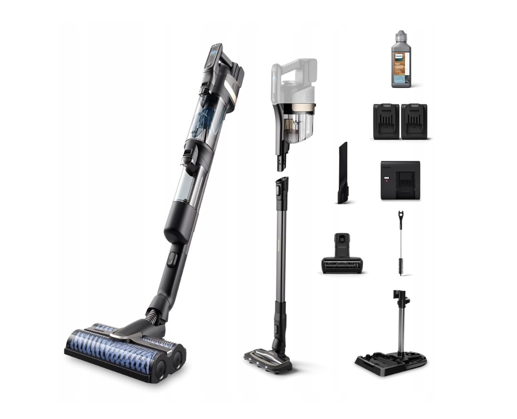 Odkurzacz pionowy Philips AquaTrio Cordless 9000 XW9385/01 2x Akumulator
