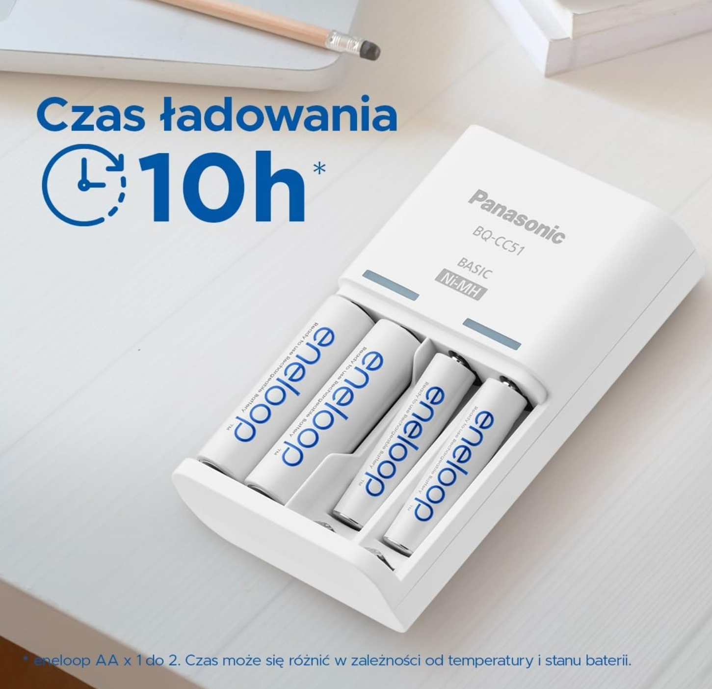 Ładowarka Panasonic Eneloop BQ-CC51Cic + 4 akumulatorki AAA 800 mAh