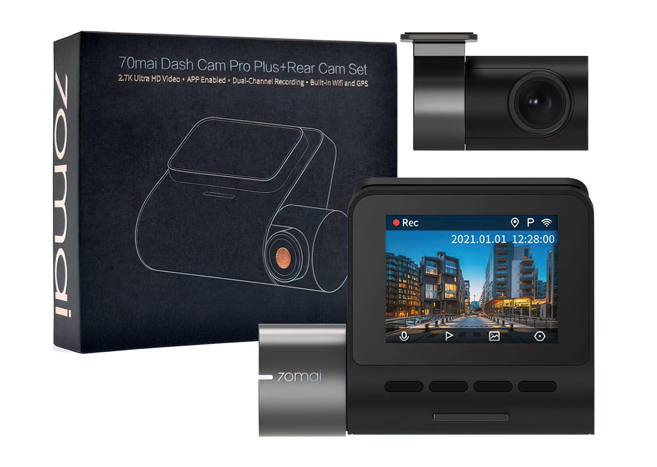 Wideorejestrator 70mai Dash Cam A500s Cam Pro Plus+ kamera dodatkowa RC06