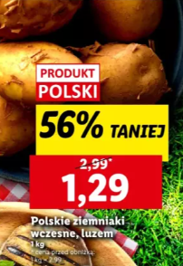 Polskie ziemniaki wczesne luzem 1kg