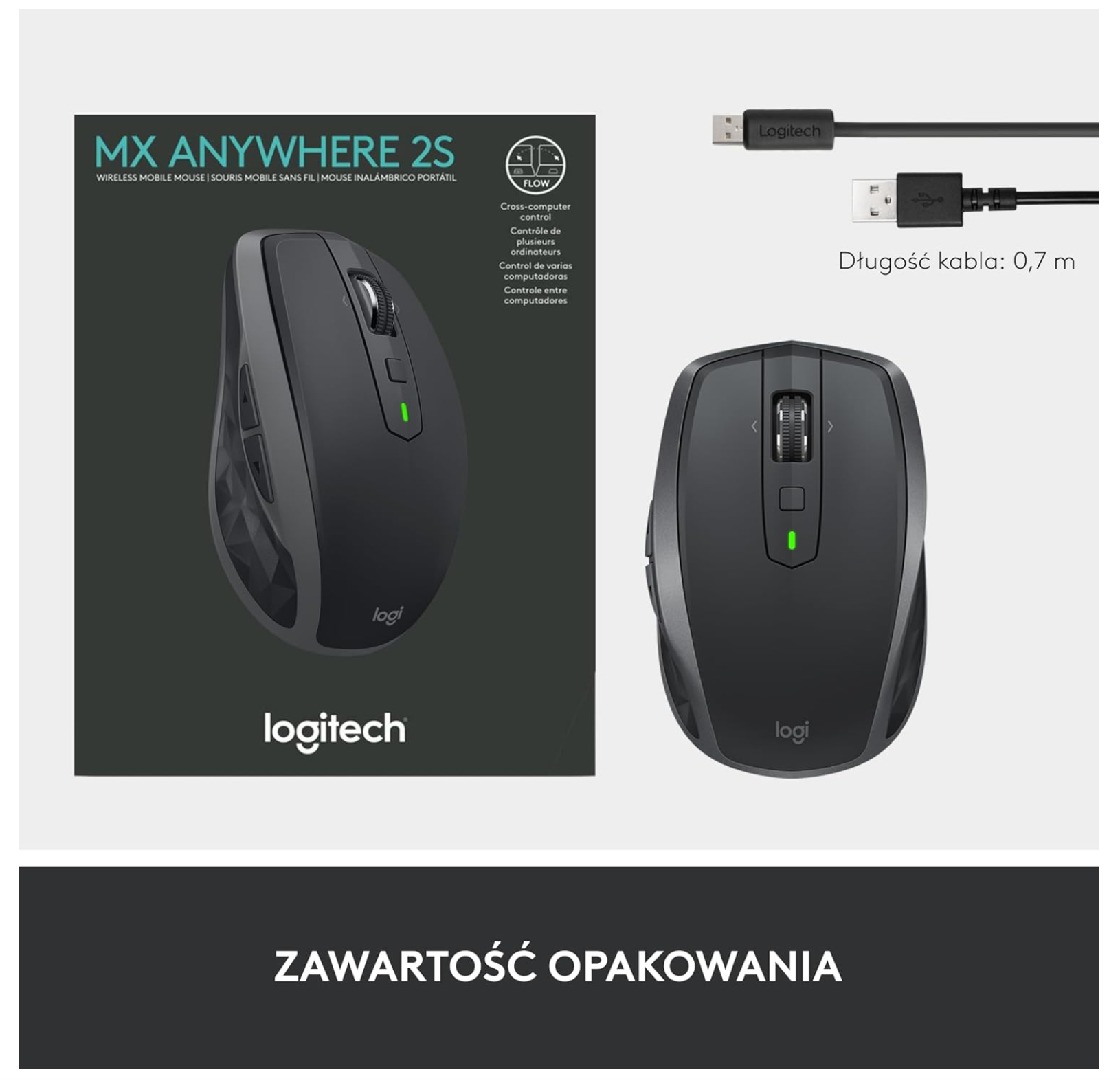 Mysz bezprzewodowa Logitech MX Anywhere 2S Bluetooth