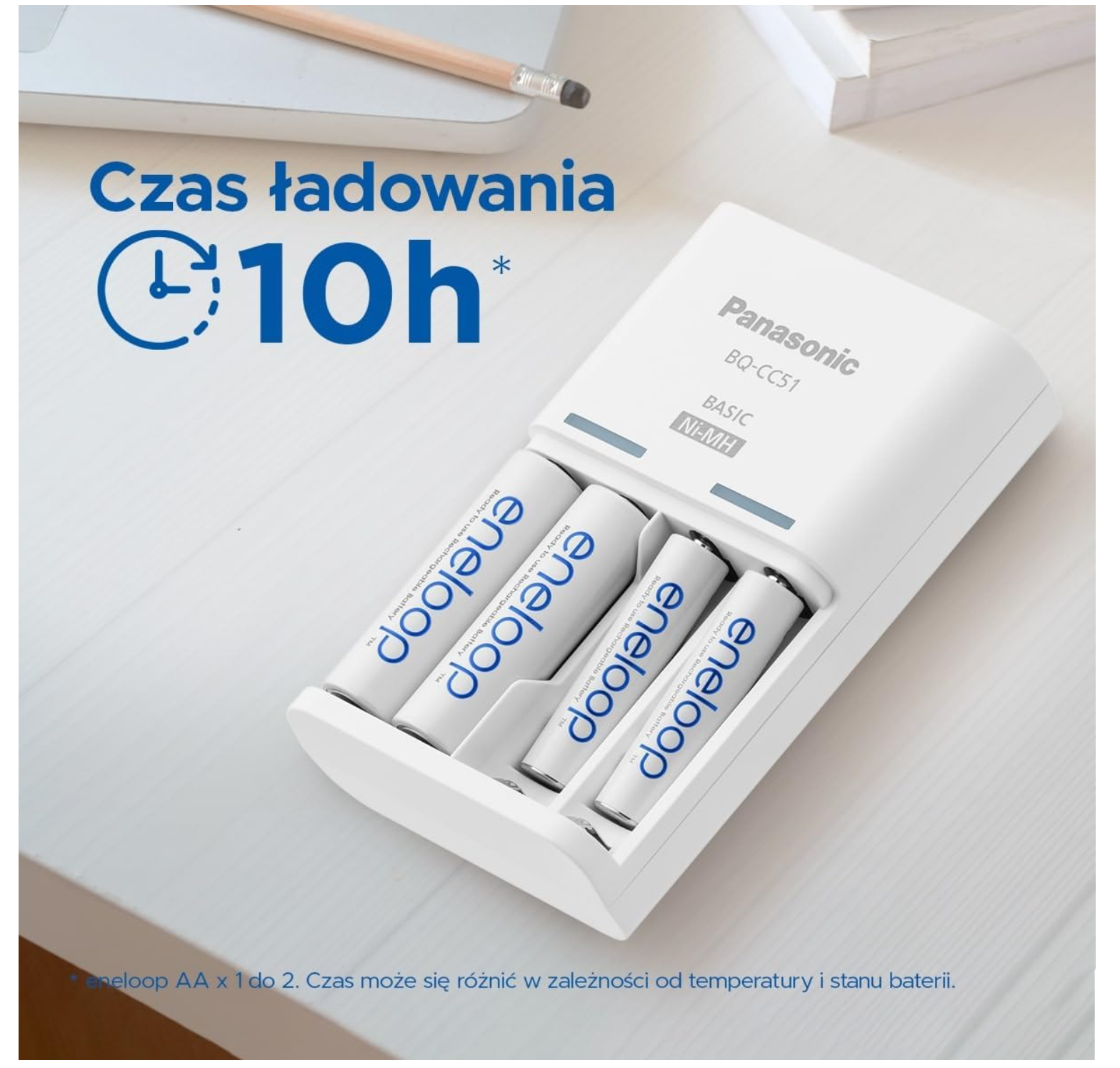 Ładowarka Panasonic Eneloop BQ-CC51Cic + 4 akumulatorki AAA 800 mAh