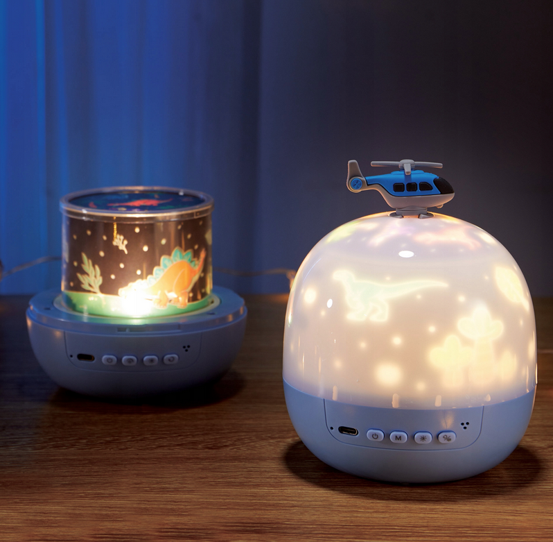 Lampka nocna i projektor LED helikopter