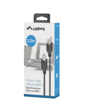 LANBERG KABEL USB-A->USB-B M/M 2.0 1M FERRYT BOX
