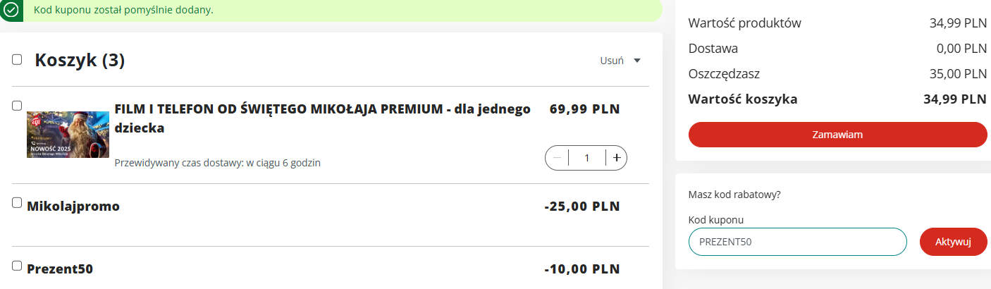 Nowy film i telefon od Świętego Mikołaja