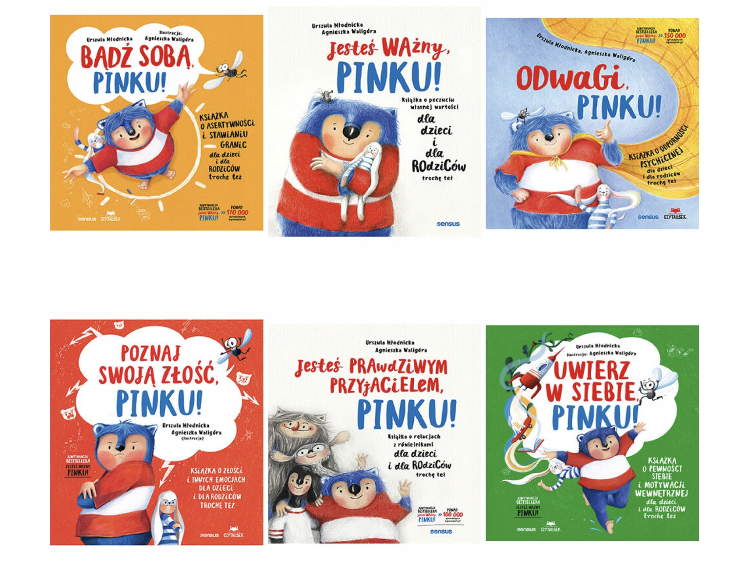 Pinku - bestsellerowa seria książek - zestaw 6 książek