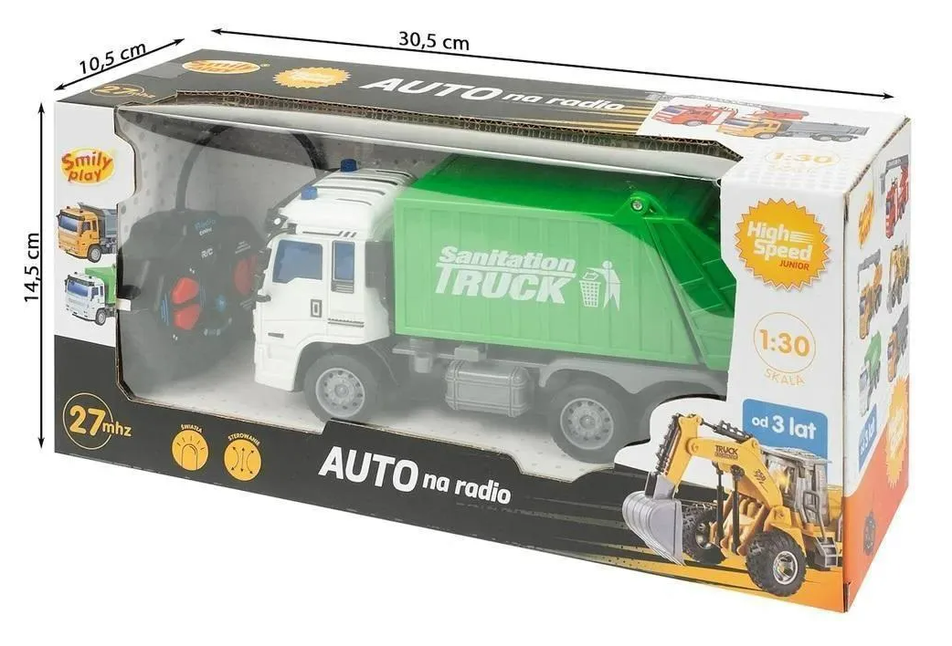 Zdalnie sterowana śmieciarka R/C - Smily Play