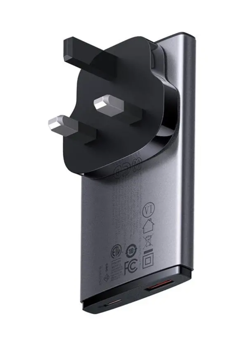 Ładowarka sieciowa Baseus GaN5 Pro Ultra-Slim Fast Charger C+U 65W wtyczka EU/UK