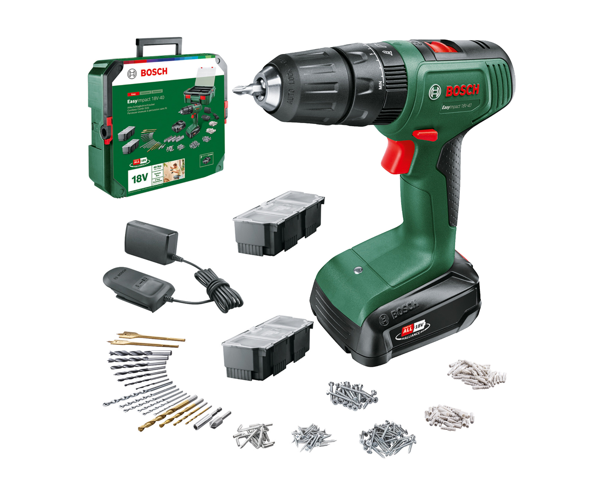 Wiertarko-wkrętarka BOSCH EasyImpact 18V-40 06039D810C z akumulatorem