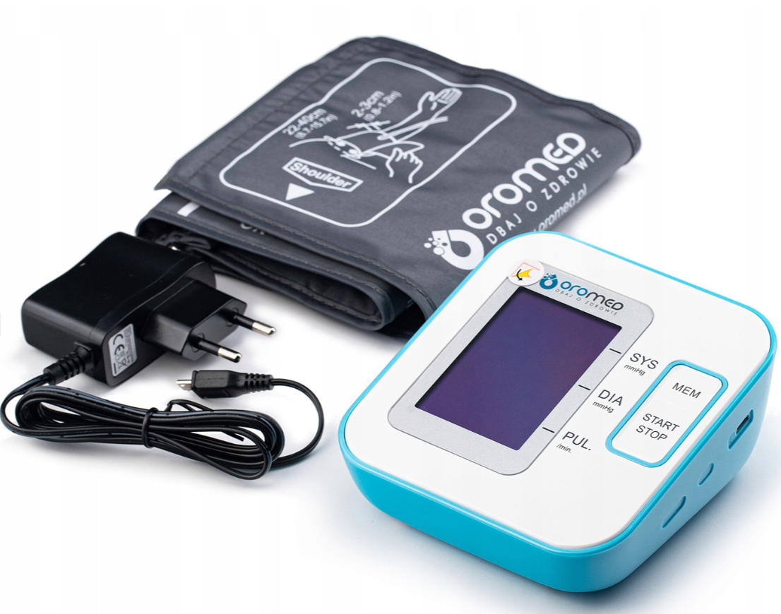 Ciśnieniomierz Naramienny N3 USB Zasilacz Arytmia LCD 2x60 Mankiet 22-40