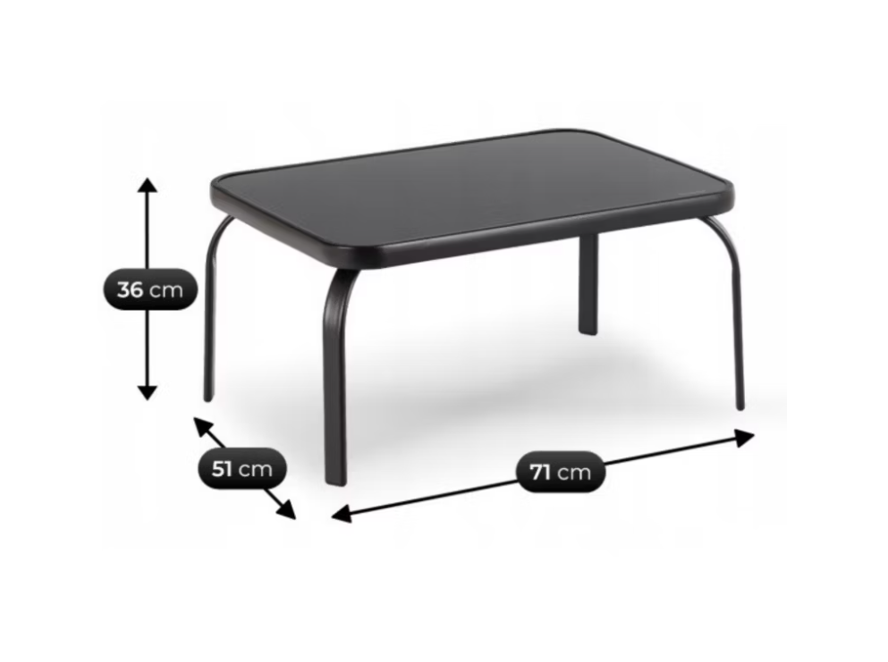 Zestaw Mebel Elite Mebli Ogrodowych Na Taras Ogród Komplet Textilene Szary MINNESOTA 1 kpl.