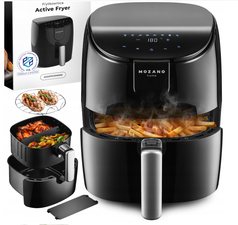 Frytkownica Beztłuszczowa 4L Mozano Active Fryer Silver 1500W