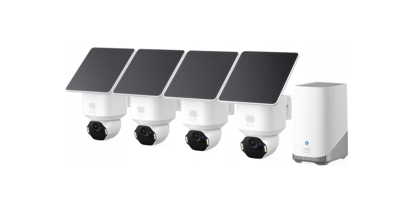 Zestaw 4x Kamera IP zewnętrzna Anker eufyE42 4+1Kit 4K obrotowa zasilana energią słoneczną
