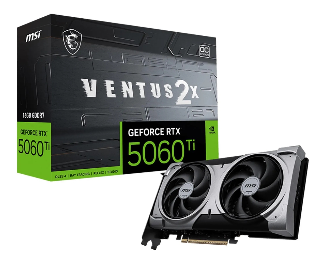 Karta graficzna MSI GeForce RTX 5060 Ti Ventus 2X OC Plus 16GB GDDR7 DLSS4