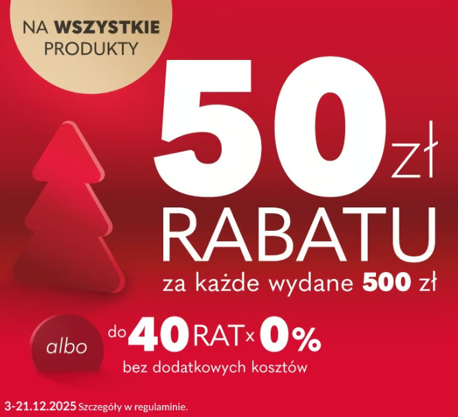 Promocje na wszystkie meble w Agata Meble 50 zł rabatu za każde wydane 500 zł