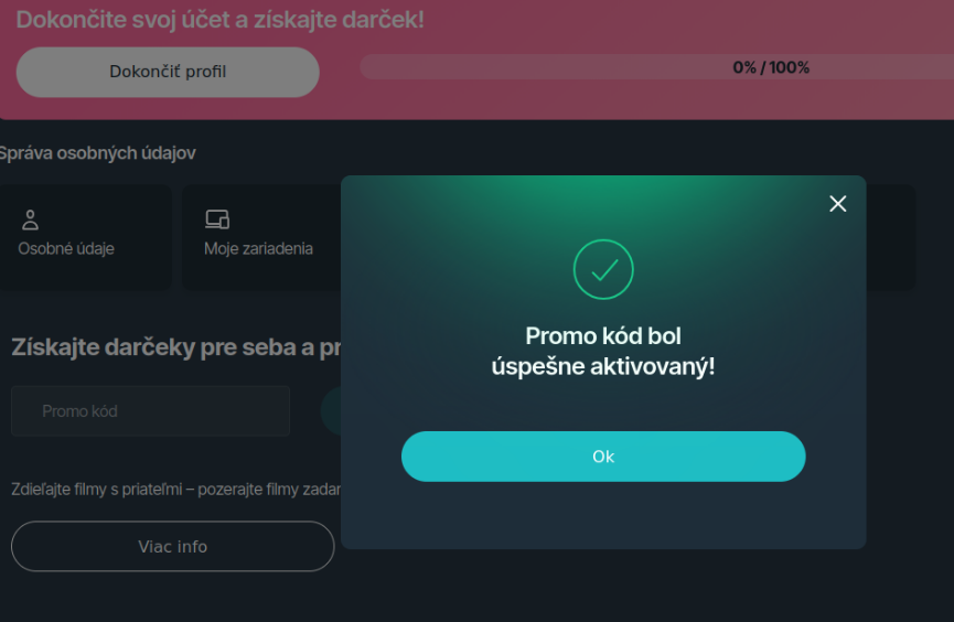 Kod promocyjny sweet TV pakiet L na miesiąc (z wykorzystaniem słowackiego VPN)
