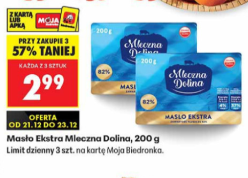 Masło ekstra Mleczna Dolina 200 g