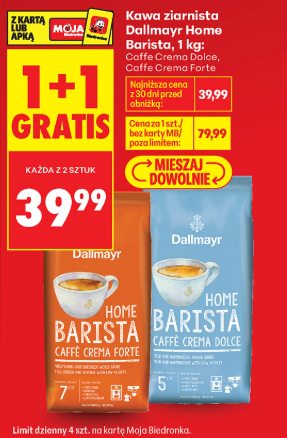 Kawa ziarnista Ballmayr Home Barista 2 kg (1+1 gratis)