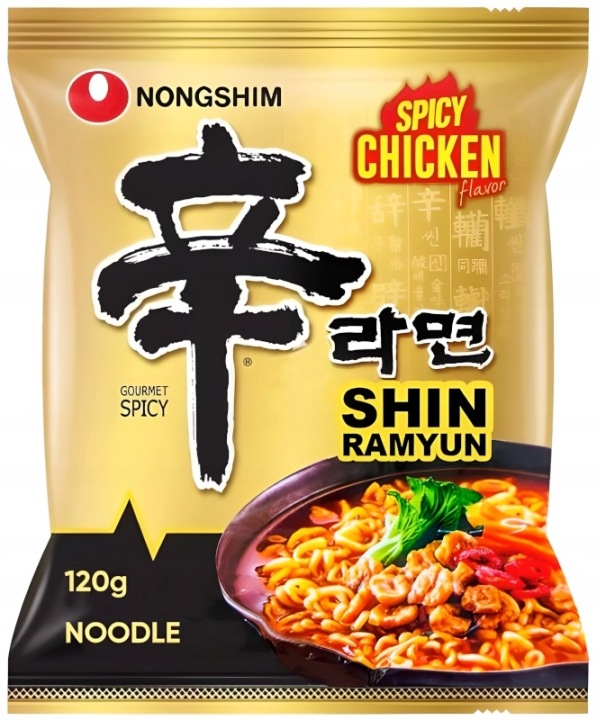 Zupa ramen Shin Ramyun Spicy Chicken, 120g - Nongshim Korea