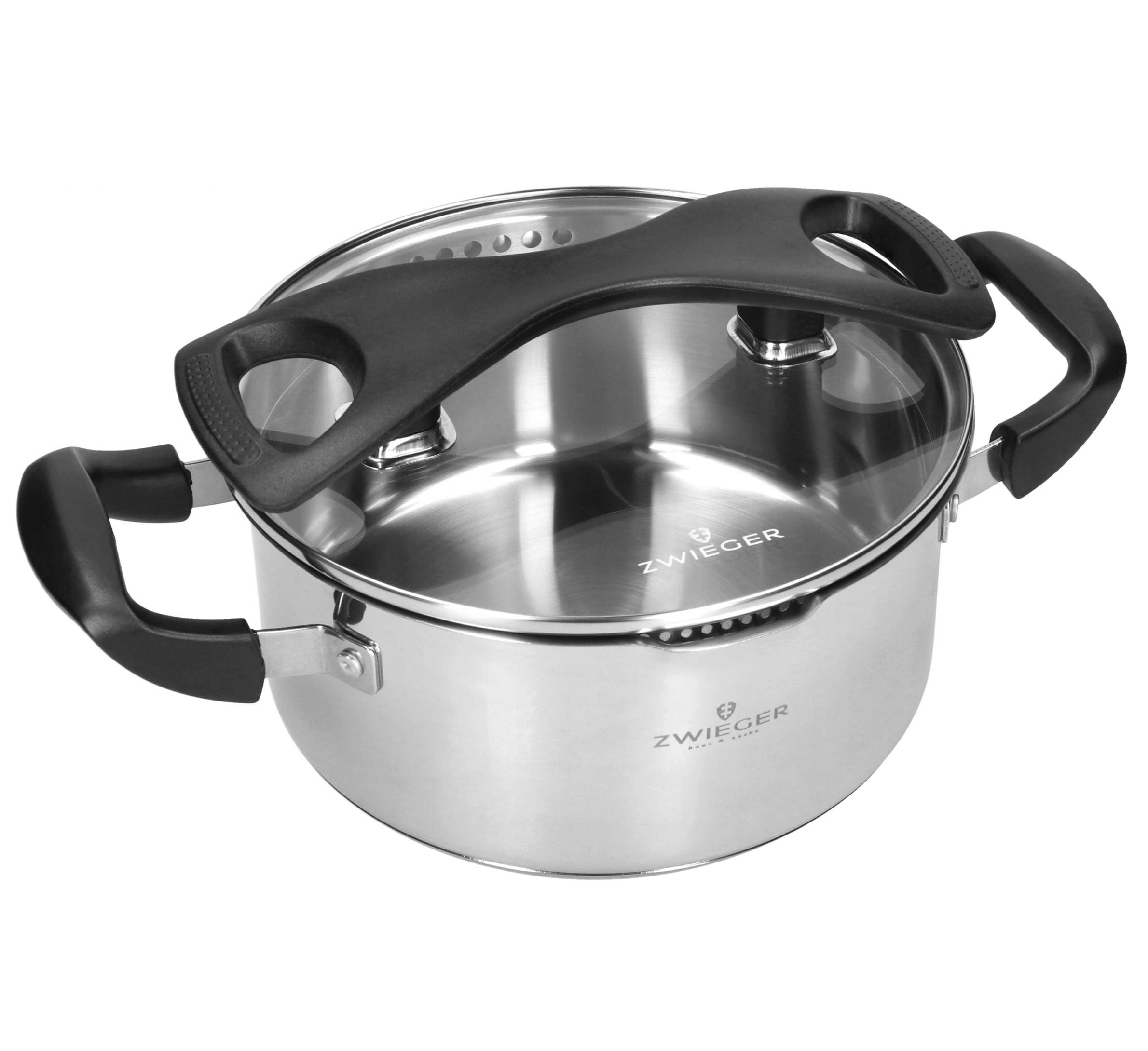 Garnek z cedzakiem ZWIEGER GABRO 20cm 3 litry | 24cm 5 litrów za 89zł | zestaw za 149zł