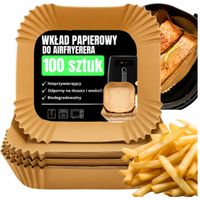 100X WKŁAD AIR FRYER PAPIER WKŁADY PAPIEROWE DO FRYTKOWNICY BEZTŁUSZCZOWEJ