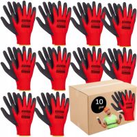 Rękawice robocze ochronne 10 par - różne rozmiary