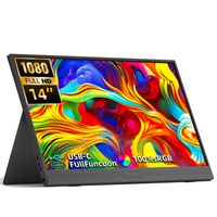 14-calowy 1920*1080 przenośny monitor 400cd / m² 60HZ 16: 9 do laptopa