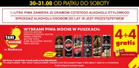 Mocne piwa w puszkach 4+4 Gratis w Biedronce