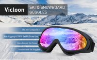 Vicloon Unisex gogle śnieżne, wiatroszczelne