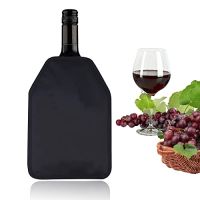 Chłodziarka do wina, mankiet chłodzący do butelek, do różnych butelek wina, czarny