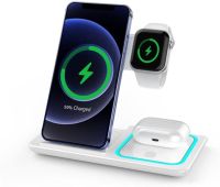 Błąd cenowy Bezprzewodowa ładowarka 3 w 1 do Xiaomi Samsung iPhone 13 12 11 Pro Max Watch 15W Stacja szybkiego ładowania Uchwyt na telefon