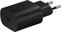 SAMSUNG Szybka Ładowarka, Typ USB-C, Czarna, 25 W (Kostka bez Kabla)