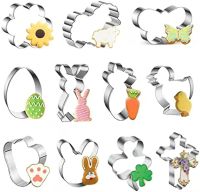 Wielkanocne foremki do wycinania ciasteczek ze stali nierdzewnej, 11 sztuk