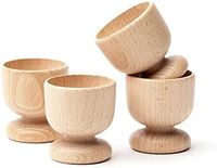 4 x drewniane kieliszki do jajek