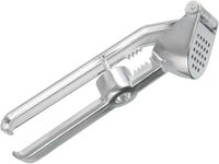 Fackelmann Prasa do czosnku z oliwek z aluminium, srebrna, 15,5 x 7,8 x 3 cm