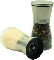 Zestaw młynków do przypraw rozmiar 13,50 cm wysokości. Młynek do soli i pieprzu z ceramicznym mechanizmem mielącym