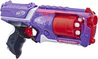 Nerf Elite Stronarm fioletowy blaster – bęben obrotowy, szybki ogień, 6 rzutek Nerf Elite – dla dzieci, nastolatków, dorosłych