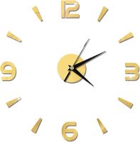 AUNMAS Naklejki ścienne 3D zegar